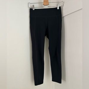 Girlfriend Collective black mid-rise leggings